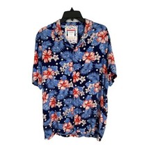 Cactus Man Mens Shirt Size XL Blue Hawaiian Viscose Slim Fit Short Sleev... - $24.34