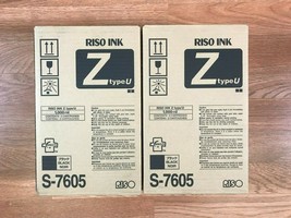 2 Genuine Riso Black Ink S-7605 Z typeU 2 Cartridges Per Box Same Day Sh... - £97.38 GBP