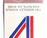 American Jet - Van Nuys, California 20 Strike 1977 Matchbook Cover Hustl... - $1.75
