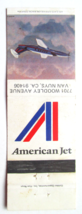 American Jet - Van Nuys, California 20 Strike 1977 Matchbook Cover Hustl... - £1.38 GBP