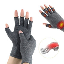Compression Gloves Pain Relief Arthritis Support Fingerless Anti Hand Joint UK - £4.99 GBP