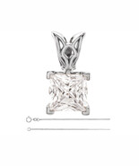 Princess Natural Mined Diamond Pendant 14k White Gold (2 Ct G VS1 Clarit... - $28,557.71 CAD