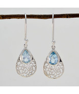 captivating Blue Topaz 925 Sterling Silver Blue supplies CA gift - $26.32