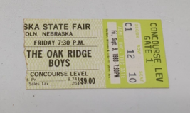 The Oak Ridge Boys Nebraska State Fair COncert Ticket Stub Vintage 1983 - $8.93