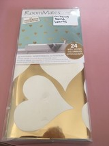 room mates wall decals gold hearts - $16.83