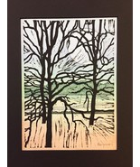 Woodblock Print: Riverside Variation 2 (Limited Edition) Matted to 8&quot; x 10&quot; - €21,36 EUR