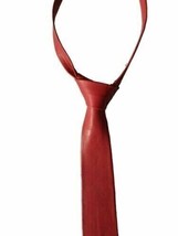 100% Real Lambskin Dance Red Party Men&#39;s Neck Tie High Quality Lambskin - £22.80 GBP