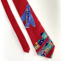 Save the Children Men’s Classic Child Designed Airplane Silk Necktie Off... - $21.95