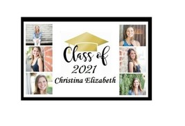 Congratulations Class of 2021 Edible Cake Topper Decoration w/ Your Pictures - £12.86 GBP
