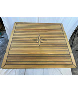 Folding Wings Teak Table Top 17.7/35.4x39.4 Inch Rectangular Star Inlay ... - $1,694.58 CAD+