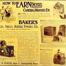 Baker&#39;s Tea Spices Bicycle Camera 1897 Advertisement Victorian Bikes DWHH13 - $19.99