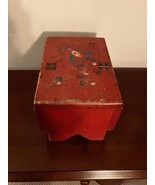 Vintage Wood Shoeshine Box Red Hand painted - £9.33 GBP