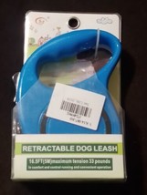 Retractable Dog Leash 16 Feet  Brand New Sealed Blue Case Black Strap 33lbs rate - £7.39 GBP