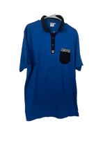 RockWell Mens Blue Black Cotton Blended Collared Short Sleeve Polo Shirt... - $41.14