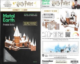 Harry Potter Hogwarts School In Snow Metal Earth ICONX 3D Steel Model Kit SEALED - £29.01 GBP
