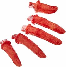 Realistic Life Size Bloody SEVERED FINGERS Body Parts Halloween Prop Dec... - $3.89