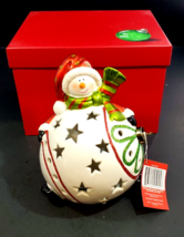 QVC Home Reflections Snowman Ornament Luminary Flameless LED w/ Timer - £25.65 GBP