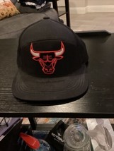 Mitchell &amp; Ness Black NBA Chicago Bulls Snapback Hat Black Bull - £7.79 GBP