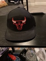 Mitchell &amp; Ness Black NBA Chicago Bulls Snapback Hat Black Bull - £6.93 GBP