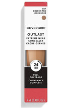 Covergirl Outlast Extreme Wear Concealer 857 Golden Tan Full Coverage:9ml - £10.10 GBP