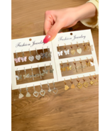 Gold Butterfly Heart Pendant Plated Hook Earrings - $5.82 CAD