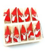 Vintage West German Handmade Wool Santa Miniatures Christmas Ornaments - $27.84 CAD