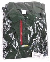 Men&#39;s Subway Work Uniform Hunter Green Short Sleeve Polo Shirt - Size Large - £19.32 GBP
