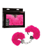 Ultra Fluffy Furry Cuffs - Pink - £15.87 GBP