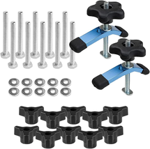 71842 T Track Knob Kit W/Mini Hold down Clamps, (Set of 10) 1/4-20 X 1 - $76.00 CAD