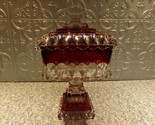 Westmoreland Red Cranberry Wedding Bowl / Candy Dish 10&quot;  - $40.49