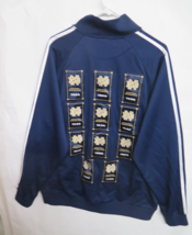 Adidas Notre Dame Champions Edition Banners Blue Mens L Large Jacket Rare VTG - £130.73 GBP