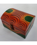 Tibetan Buddhist Tiger Painting Wooden Box 7.25&quot; -Made in Nepal - $49.99