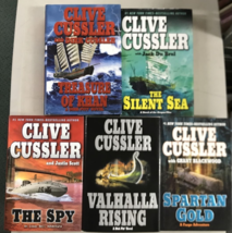 Clive Cussler hardcover Treasure Of Khan  The Silent Sea Spartan Gold The Spy X5 - £19.46 GBP