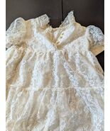 FAB! Vintage Evy Cream Lace Fully Lined Fancy Little Girl Dress 12mo mad... - €19,59 EUR