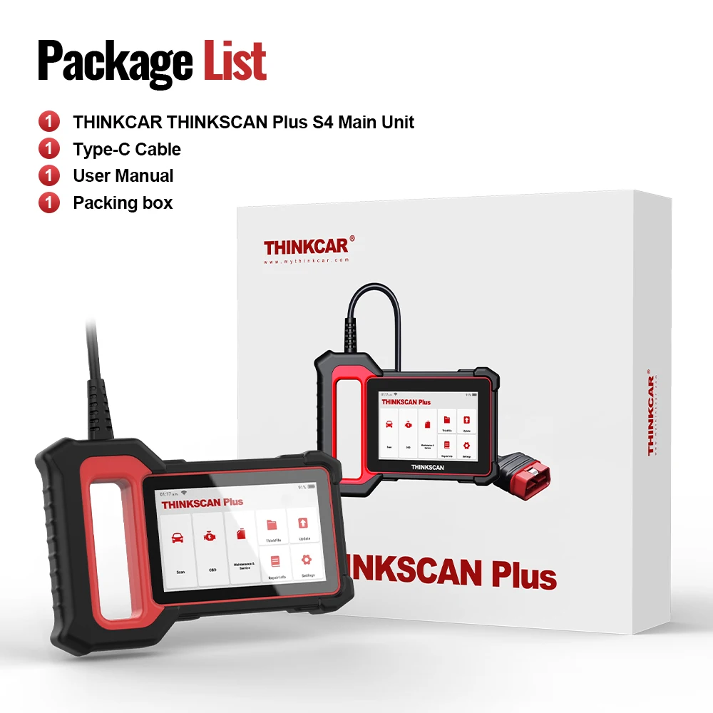 Thinkscan Plus S4 Obd2 Scanner ABS/SRS/ECM/TCM/BCM System with 3 Resets ... - £326.34 GBP