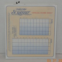 1999 Deluxe SCRABBLE Board Game Selchow &amp; Righter Replacement scoring sheet - $10.44