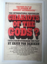 CHARIOTS OF THE GODS Erich Von Daniken Ancient Aliens Conspiracy Poster/... - £14.98 GBP