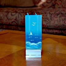 Ocean Sailing Flatyz Handmade Twin Wick Unscented Thin Flat Candle Dripless - £13.62 GBP
