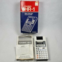 Vintage Classic Casio HR-1 Mini Printing Calculator with box manual works 1983 - £17.23 GBP
