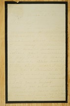 Vintage Paper Letter Black Border Mourning 1874 Buffalora EA Flood Genea... - $19.79