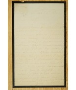 Vintage Paper Letter Black Border Mourning 1874 Buffalora EA Flood Genea... - £15.57 GBP
