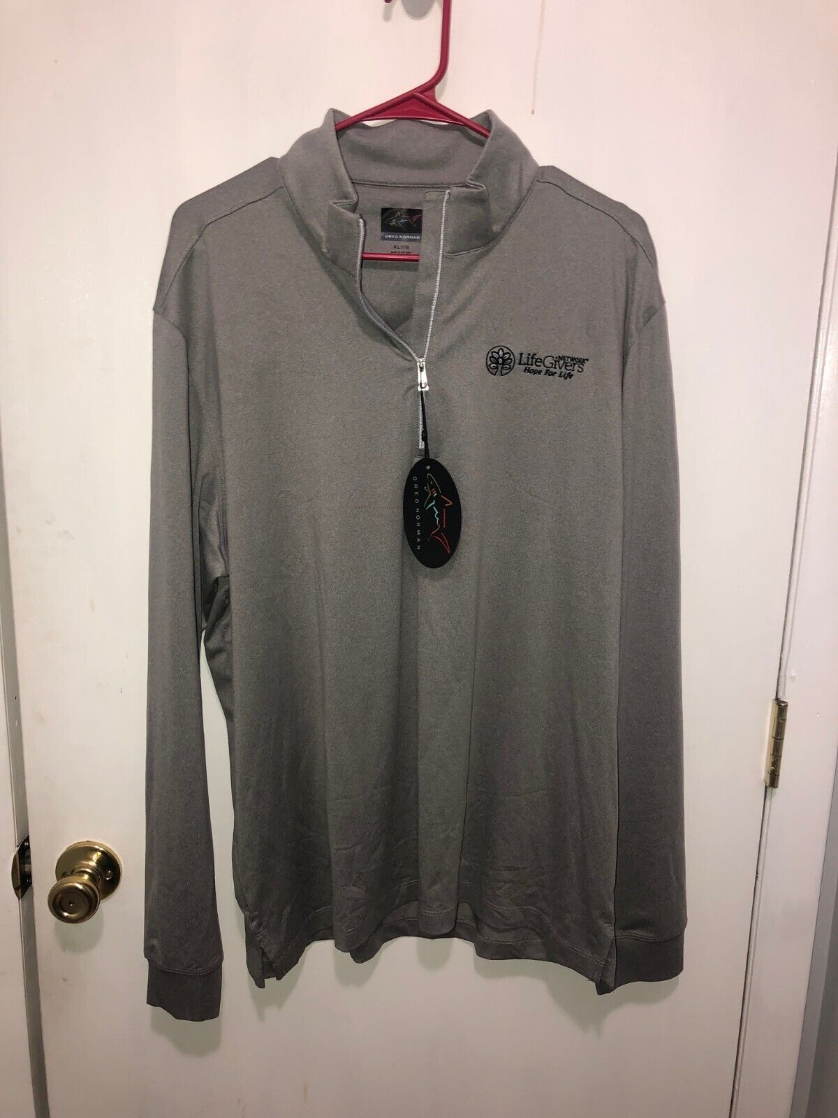 NWT Greg Norman Pro Series SZ XL Mock Neck 1/4 Zip Gray Pullover NEW Pol... - $14.84