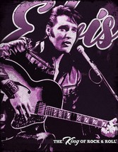 Elvis Presley Portrait King Of Rock Roll Icon Purple Music Wall  Metal Tin Sign - £18.33 GBP