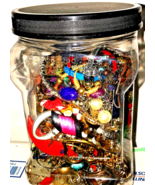 Craft Jewelry Jar Some Wearable *Over 3.5 Lbs With Jar* - £15.83 GBP