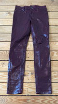 level 99 women’s Shiny Stretchy skinny jeans Size 26 Burgundy N1x2 - £20.24 GBP