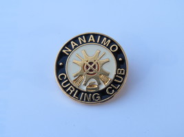 Vintage Curling Club Pin - Nanaimo Curling Club - Stamped Pin - $15.00
