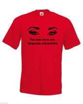 Mens T-Shirt Womens Eyes Silhouette Quote, Sexy Face Shirts, Teens Eye Shirt - £19.54 GBP