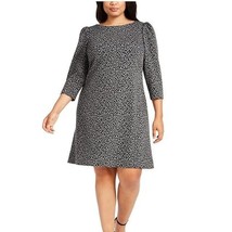 Calvin Klein Womens Plus 14W Gray Black Animal Print Knee Length Dress N... - $67.61