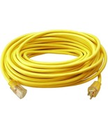 Master Electrician 02589ME 100-Feet Round Vinyl Extension Cord, Yellow - £84.23 GBP