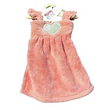Pink Fuzzy Heart Dress 18&quot; Doll Clothing w/ Hanger NWT - £15.01 GBP